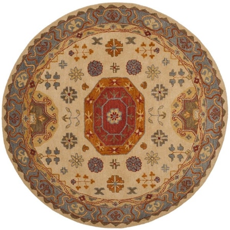Safavieh Heritage Round Area Rug, Beige and Multicolor - 6 x 6 ft. HG402A-6R